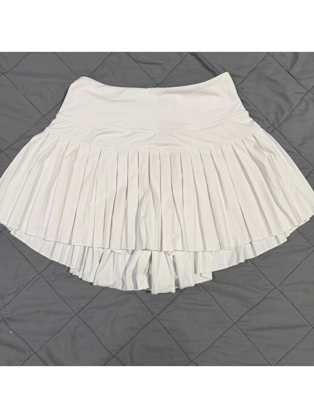 Bucked Up Women's White Pleated Tennis Skirt with Built-in Shorts Size M